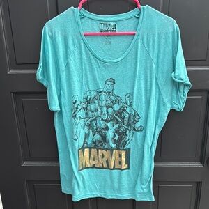 Marvel Turquoise Superheroes Tee
